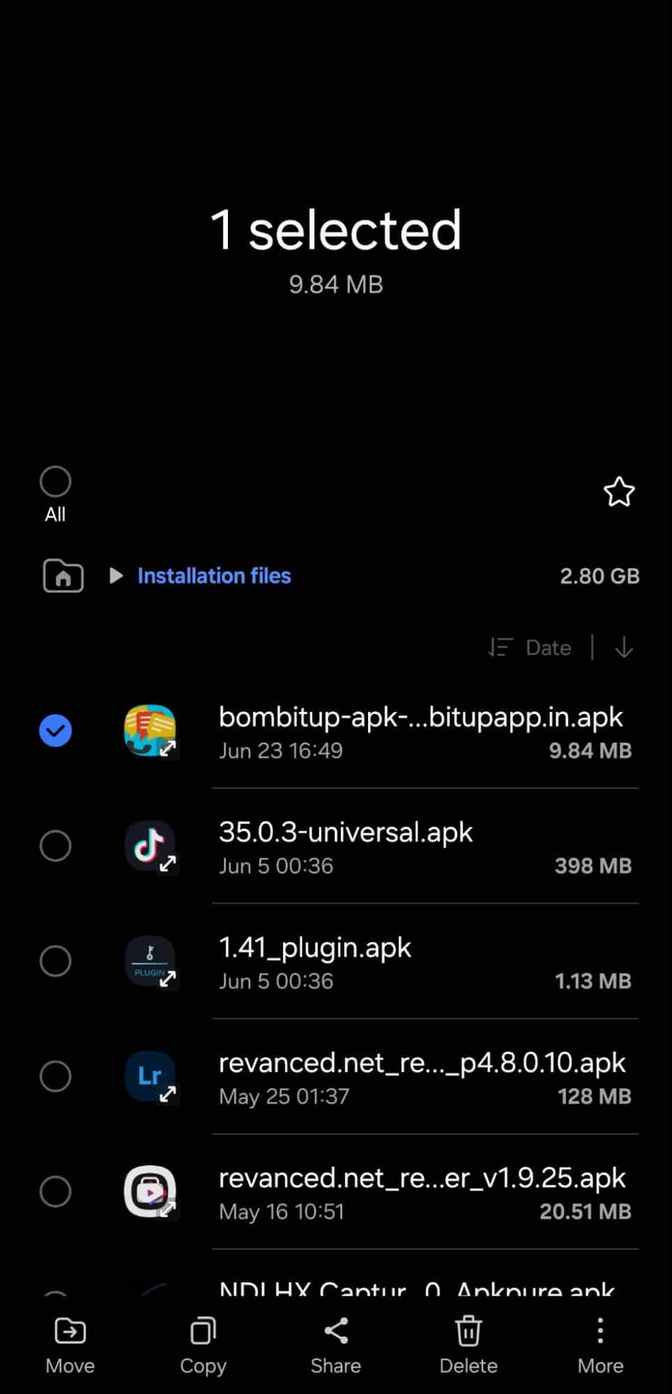 Bombitup in download folder